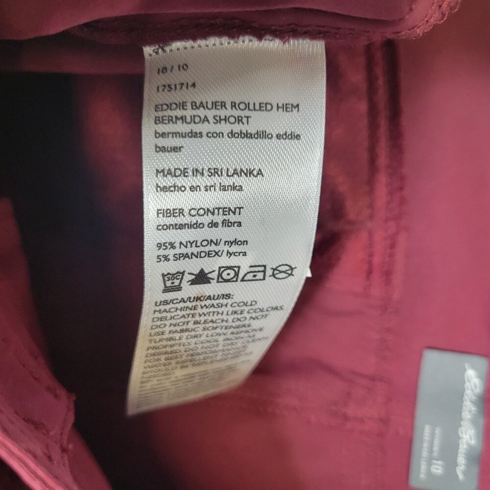 Eddie Bauer Women's Size 10 Rolled Hem Bermuda Short Red - Picture 7 of 7